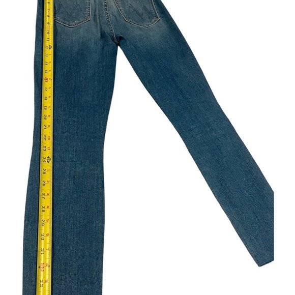 Mother The Looker Ankle Fray In Birds Of Paradise Medium Wash Size 24 Inseam 25" - Picture 7 of 16